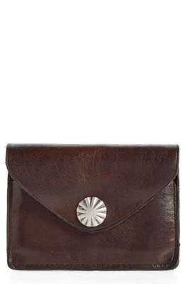 Double RL Leather Wallet in Dark Brown