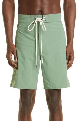 Double RL Nylon Twill Board Shorts in Faded Teal