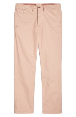 Double RL Officer Cotton Twill Chino Pants in Sun Faded Pink