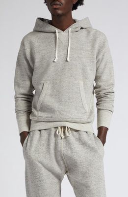 Double RL RRL Cotton Blend Hoodie in Athletic Grey Heather