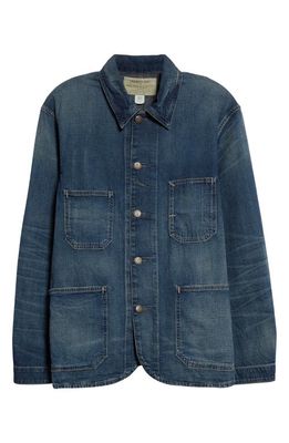 Double RL Torrington Cotton & Linen Denim Engineer Jacket in Torrington Wash 