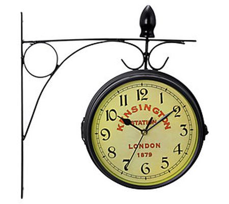 Double Sided Vintage Antique-Look Station Wall Clock