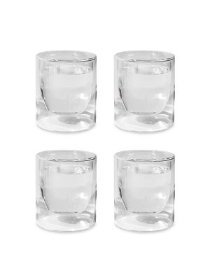 Double-Wall Glass Set - Clear - Size 6 oz. - Clear - Size 6 oz.