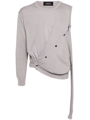 Doublet AI asymmetric cardigan - Grey