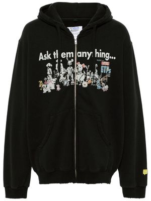 Doublet animal-print hoodie - Black