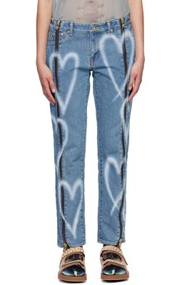Doublet Blue Zip-Up Jeans