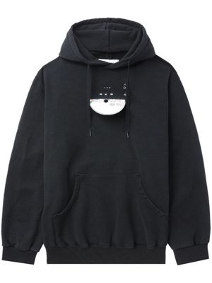 Doublet CD-R embroidered cotton hoodie - Black