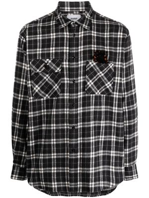 Doublet check-pattern cotton shirt - Black