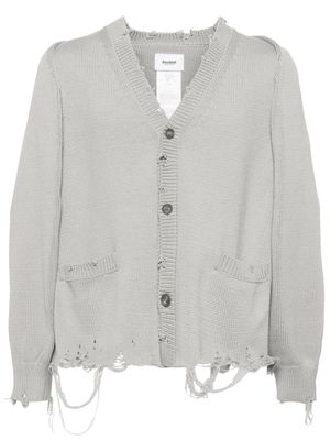 Doublet distressed detachable-sleeve cardigan - Grey