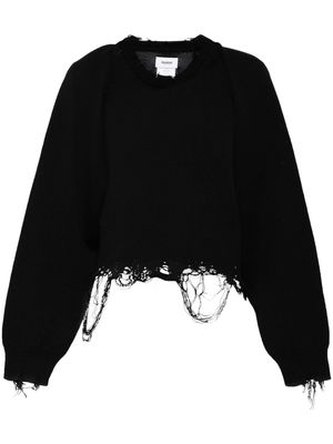 Doublet distressed knitted jumper - Black