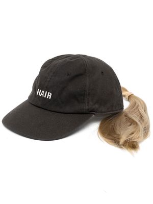 Doublet faux hair-detail cap - Black