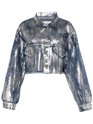 Doublet foiled denim jacket - Silver