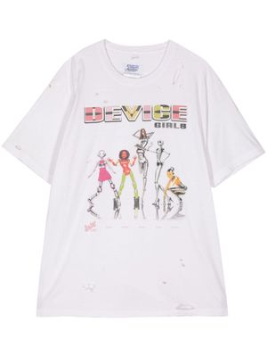 Doublet Girls & Robots print cotton T-shirt - Neutrals