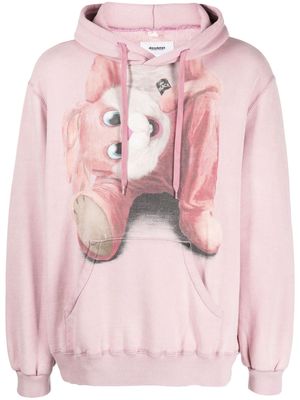 Doublet graphic-print cotton hoodie - Pink