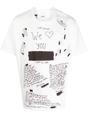 Doublet graphic-print short sleeves cotton T-shirt - White