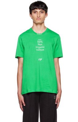 Doublet Green Composition Message T-Shirt