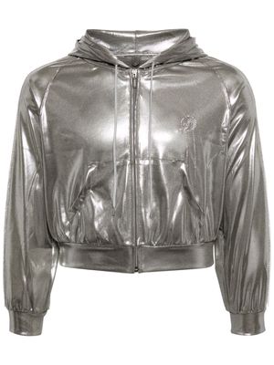 Doublet hooded metallic jacket - Silver