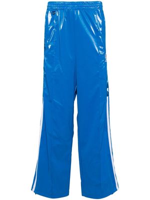 Doublet Laminate Track embroidered track pants - Blue