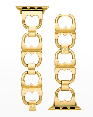 Doublet-Link Stainless Steel Apple Watch Bracelet in Gold, 38-40mm