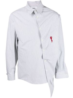 Doublet logo-embroidered cotton shirt - White