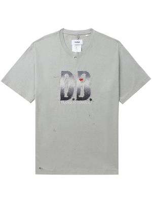 Doublet logo-embroidered cotton T-shirt - Grey