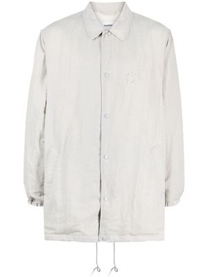 Doublet logo-embroidered shirt jacket - Grey