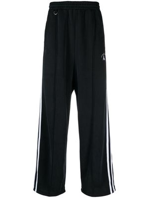 Doublet logo-embroidered stripe-detail track pants - Black