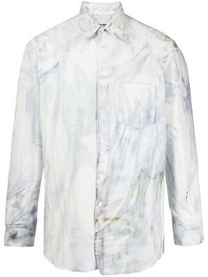 Doublet long-sleeve printed shirt - White