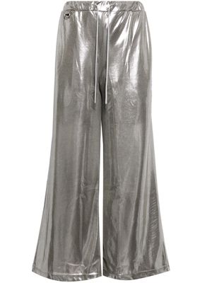 Doublet metallic-finish wide-leg trousers - Silver