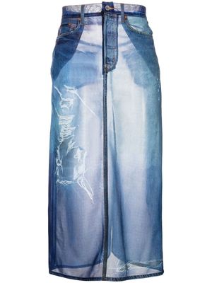 Doublet oversized denim shorts - Blue