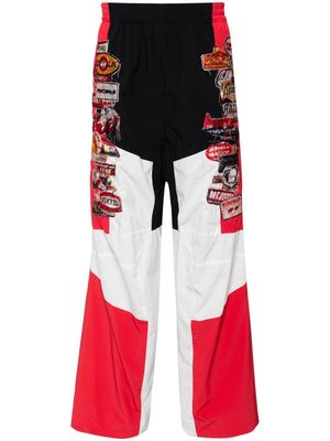 Doublet panelled track trousers - Red