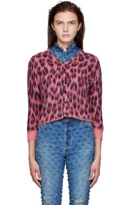 Doublet Pink Leopard Cardigan