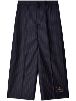 Doublet pinstriped wide-leg wool trousers - Black