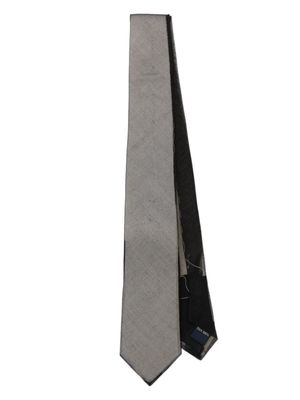 Doublet pointed-tip silk tie - Black