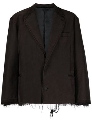 Doublet raw-cut single-breasted blazer - Brown