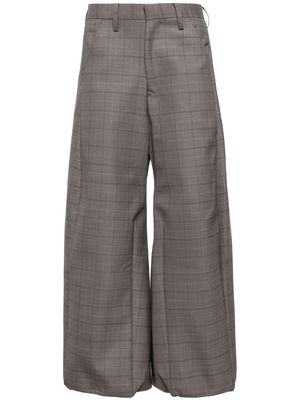 Doublet Robot wide-leg wool trousers - Brown