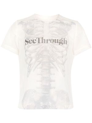 Doublet 'See Through' graphic-print T-shirt - Neutrals