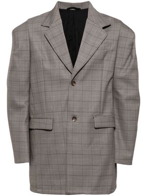 Doublet shoulder-padded wool blazer - Brown