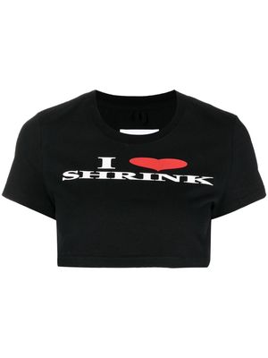 Doublet slogan-print cropped T-shirt - Black