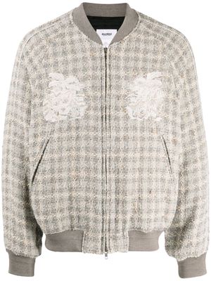 Doublet Souvenir tweed bomber jacket - Brown