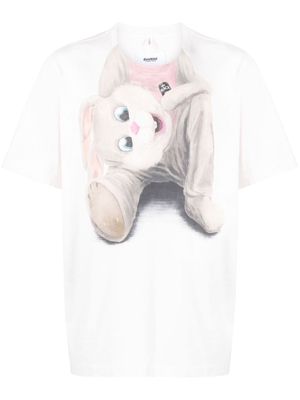 Doublet Stuffed Rabbit During cotton T-shirt - White