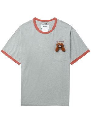 Doublet Terminator Teddy Bear cotton T-shirt - Grey