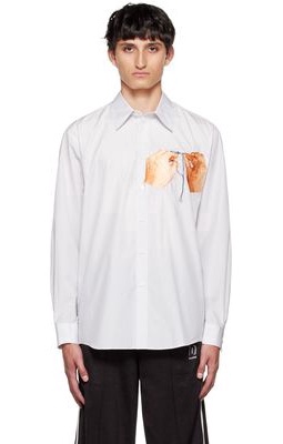Doublet White Hand-Embroidery Shirt