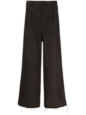 Doublet wide-leg cotton trousers - Brown