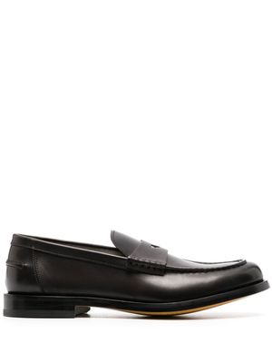 Doucal's 30mm leather penny loafers - Black