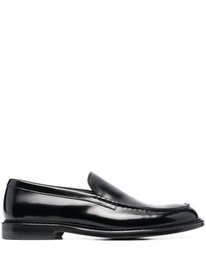 Doucal's almod-toe leather loafers - Black