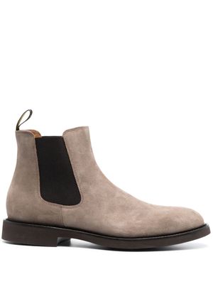 Doucal's almond-toe 35mm suede ankle boots - Brown
