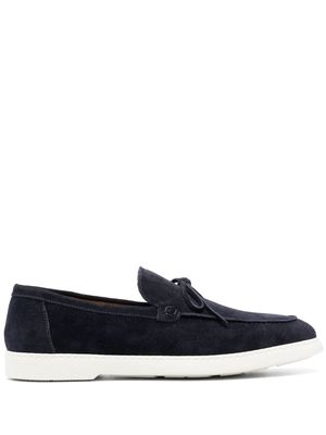 Doucal's almond-toe leather loafers - Blue