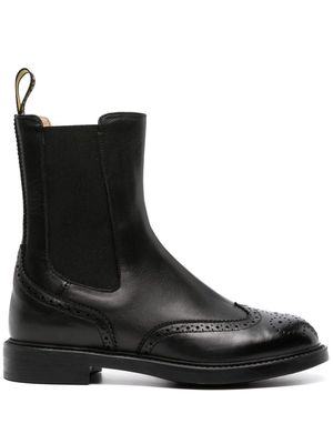 Doucal's brogue-detail leather ankle boots - Black