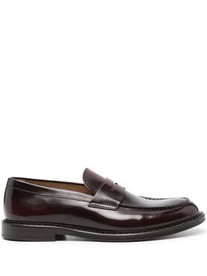 Doucal's brushed-leather loafers - Red